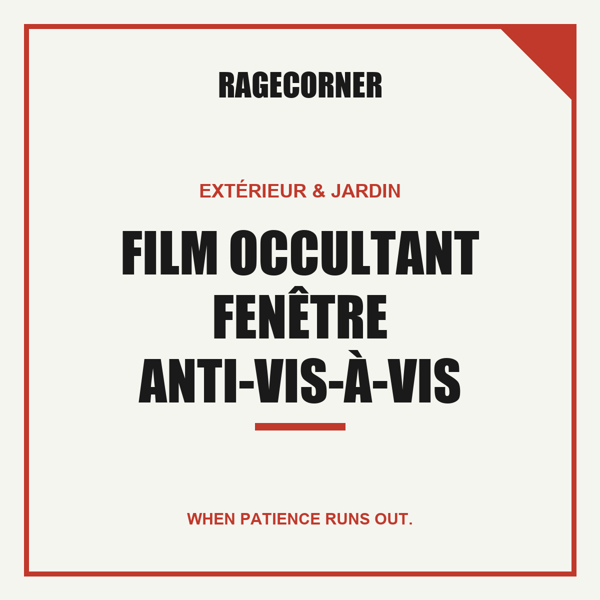 Film Occultant Fenêtre Anti-Vis-à-Vis