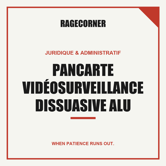 Pancarte Vidéosurveillance Dissuasive Alu